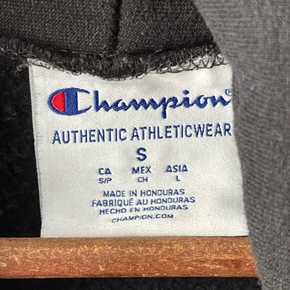 Harvard Hoodie Womens Small Black Champion Pullover Sweatshirt Preppy Sporty UNI - Picture 5 of 9